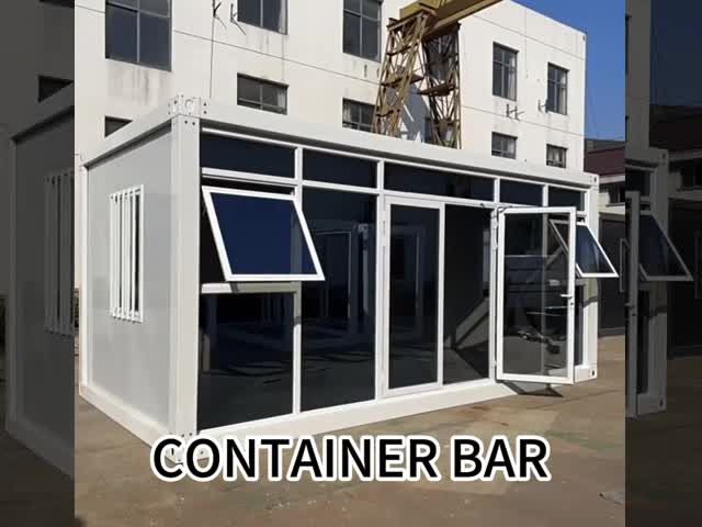 China 20ft container mobiele winkel geprefabriceerd huis plat verpakt te koop
