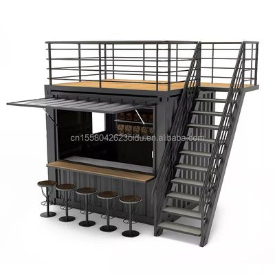 kwaliteit  Wooden Outdoor Customized Coffee Booth Mall Kiosk 10ft Container Shop for Modern Hotel fabriek