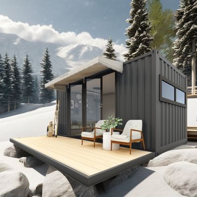 Log 20ft Eco-vriendelijk Flat Pack Container House Prefabricated Duurzame constructie Stalen structuur Veerkrachtig Regen Wind Sneeuwwinkel