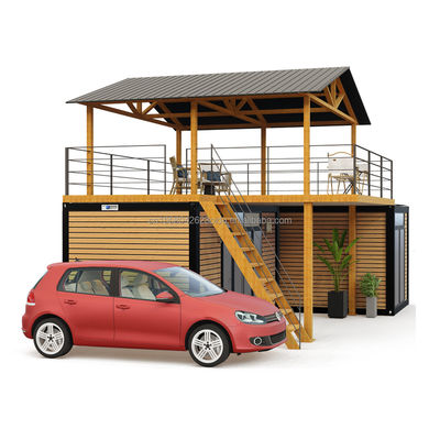 Intelligente modulaire geprefabriceerde kleine woning op maat Kleur Flat Pack Houten woningen met gegalvaniseerde stalen vierkantbuizen