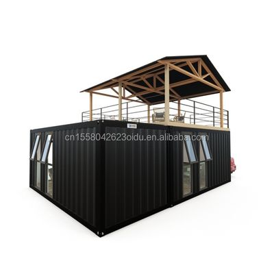 Log Design Groenhuis Container met Intelligente Modulaire Voorgefabriceerde Tiny House en Aluminium Alloy Window Material