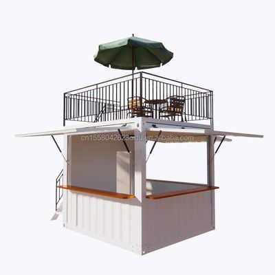 10 ft 20 ft mobiele containers gegalvaniseerde stalen vierkantbuizen voor supermarkt aangepast mobiele winkel pop-up koffiebar