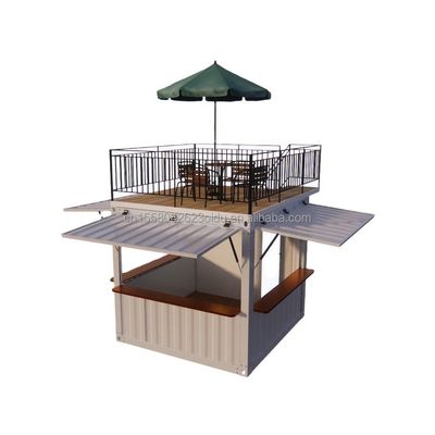 10 ft 20 ft mobiele containers gegalvaniseerde stalen vierkantbuizen voor supermarkt aangepast mobiele winkel pop-up koffiebar