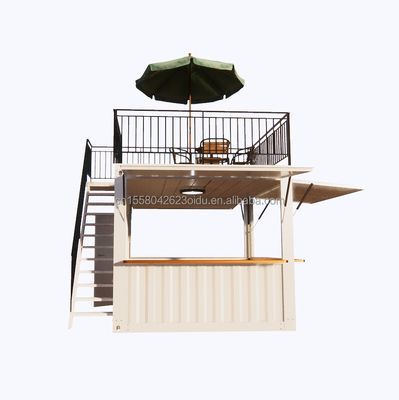 10 ft 20 ft mobiele containers gegalvaniseerde stalen vierkantbuizen voor supermarkt aangepast mobiele winkel pop-up koffiebar
