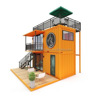 Andere Wand 50/75/100mm Wave Sandwich Panel 20FT 40FT Prefab Mini Pop-up Shop Container Coffeeshop/Bar/Fast-food