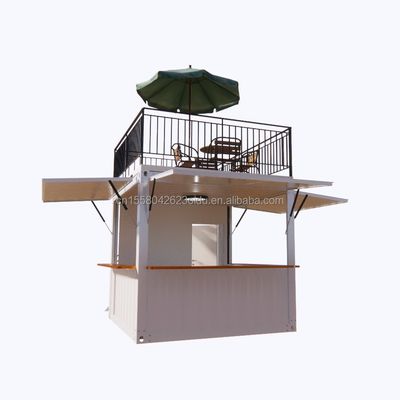 10 ft 20 ft mobiele containers gegalvaniseerde stalen vierkantbuizen voor supermarkt aangepast mobiele winkel pop-up koffiebar