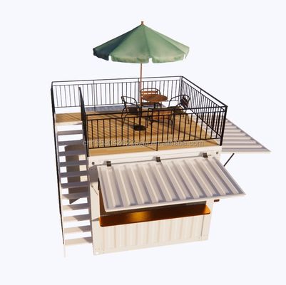 10 ft 20 ft mobiele containers gegalvaniseerde stalen vierkantbuizen voor supermarkt aangepast mobiele winkel pop-up koffiebar