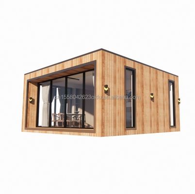 Snelbouw Prefab Containerhuis met gegalvaniseerde stalen vierkantbuizen en 50/75/100mm Wave Sandwich Panel