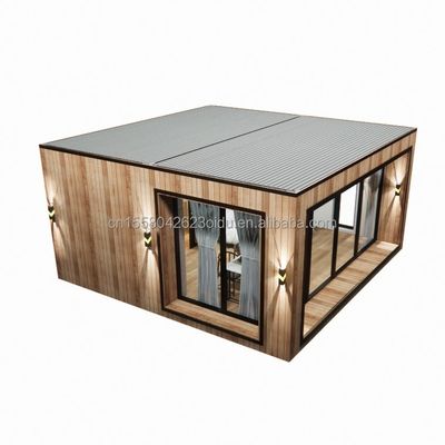 Snelbouw Prefab Containerhuis met gegalvaniseerde stalen vierkantbuizen en 50/75/100mm Wave Sandwich Panel