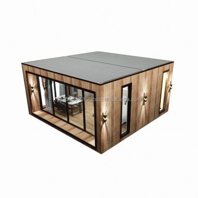 Snelbouw Prefab Containerhuis met gegalvaniseerde stalen vierkantbuizen en 50/75/100mm Wave Sandwich Panel