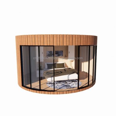Modern ontwerp licht luxe grote capaciteit modulair rond klein huis samengesteld met licht staal en sandwichpaneelmateriaal
