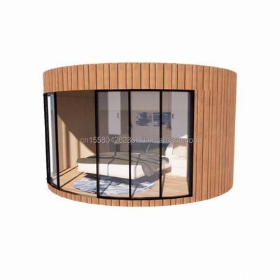 Modern ontwerp licht luxe grote capaciteit modulair rond klein huis samengesteld met licht staal en sandwichpaneelmateriaal