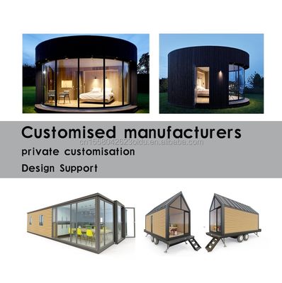 Modern ontwerp licht luxe grote capaciteit modulair rond klein huis samengesteld met licht staal en sandwichpaneelmateriaal