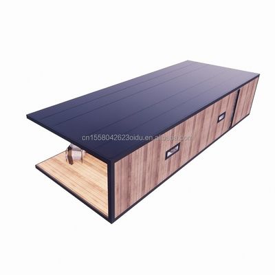 Buiten modern ontwerp geprefabriceerd containerhuis met aluminiumlooi venster en aangepaste kleur gemaakt van sandwichpaneel