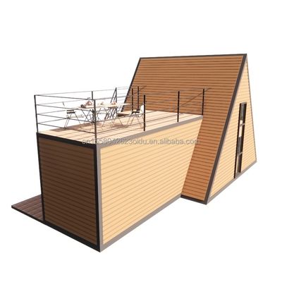 Aanpasbare en duurzame houten A-vormige stalen structuur huis voor moderne geprefabriceerde driehoekige huizen