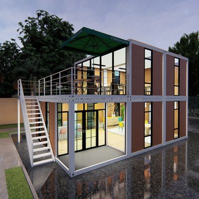 20ft/40ft Easy Move Prefabricated Flat Pack Container Muur 50/75/100mm Wave Sandwich Panel Draagbare opslag voor winkel