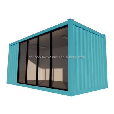 50/75/100mm Wave Sandwich Panel Muur Moderne 20ft 40ft Staal Container Huizen Flat Pack Prefabricated Huis voor kantoor