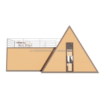 Aanpasbare en duurzame houten A-vormige stalen structuur huis voor moderne geprefabriceerde driehoekige huizen