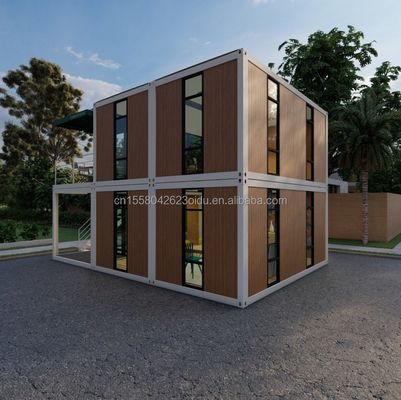 20ft/40ft Easy Move Prefabricated Flat Pack Container Muur 50/75/100mm Wave Sandwich Panel Draagbare opslag voor winkel