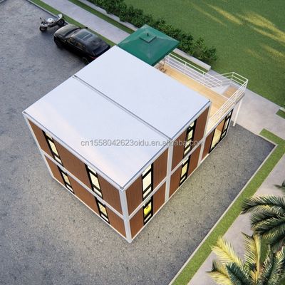 20ft/40ft Easy Move Prefabricated Flat Pack Container Muur 50/75/100mm Wave Sandwich Panel Draagbare opslag voor winkel
