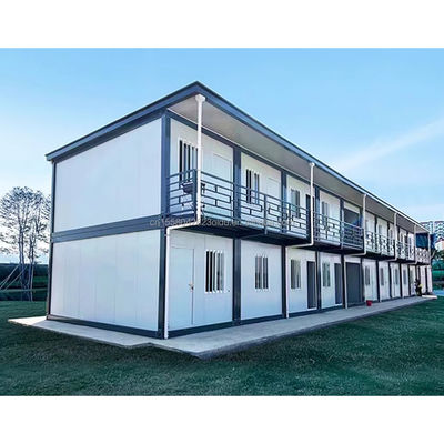 Gegalvaniseerde stalen vierkantbuizen Hoofdstructuur Aanpassing van de kleur 20ft Containerhuis Prefabriceerde tijdelijke kantoor / winkel / villa