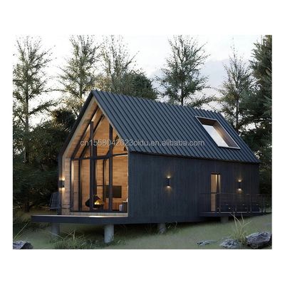 Modern ontwerp Kleine woning op wielen Staal materiaal Outdoor Camping Tuinbouw Kit met 50/75/100mm Wave Sandwich Panel