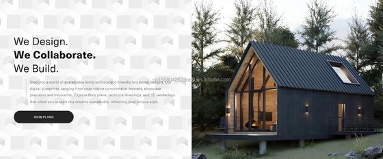 Modern ontwerp Kleine woning op wielen Staal materiaal Outdoor Camping Tuinbouw Kit met 50/75/100mm Wave Sandwich Panel