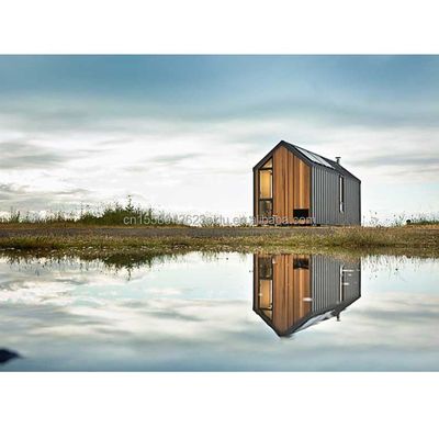 Modern ontwerp prefab huis muur 75mm Wave Sandwich Panel 20ft opvouwbaar container huis op wielen