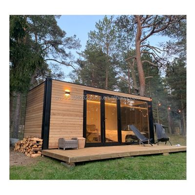 Chinese design stijl EU 20ft Houten huizen Tuin Prefab huizen Moderne luxe prefab huis Stalen structuur