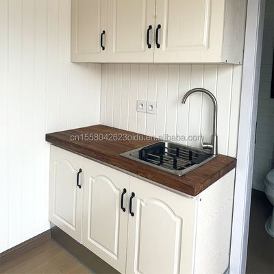 Chinese design stijl EU 20ft Houten huizen Tuin Prefab huizen Moderne luxe prefab huis Stalen structuur