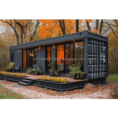 Gegalvaniseerde stalen vierkantbuizen Hoofdstructuur voor modern klein huis op wielen Draagbare prefab containerhuisontwerp