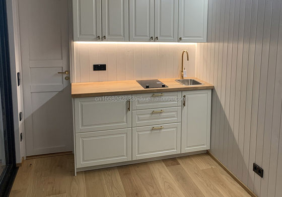Flat Pack Container Coffee House Luxe Style Houten Studio Flat Packaging voor 20ft Garden Hotel Mobiele Huis