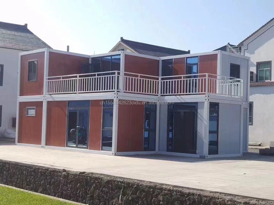 Quick Build Container Material Homes for Resort Vacations and Farmhouses Drie slaapkamers Muur 50/75/100mm Wave Sandwich Panel