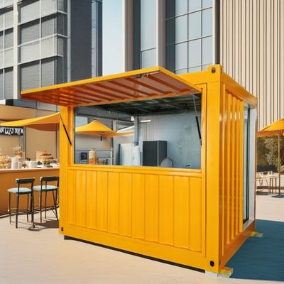 10ft Mini Pop-up Container House voor Coffee Shop Bar Fast-Food Restaurant Convenience Store Kiosk of Booth Venster materiaal