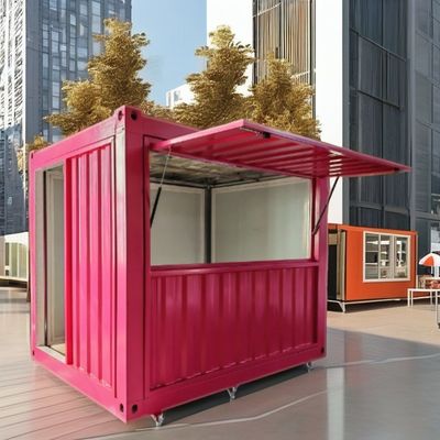 10ft Mini Pop-up Container House voor Coffee Shop Bar Fast-Food Restaurant Convenience Store Kiosk of Booth Venster materiaal