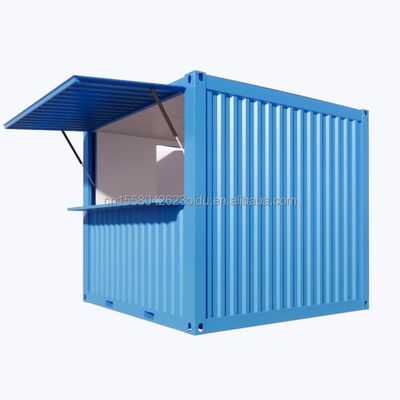10ft Mini Pop-up Container House voor Coffee Shop Bar Fast-Food Restaurant Convenience Store Kiosk of Booth Venster materiaal