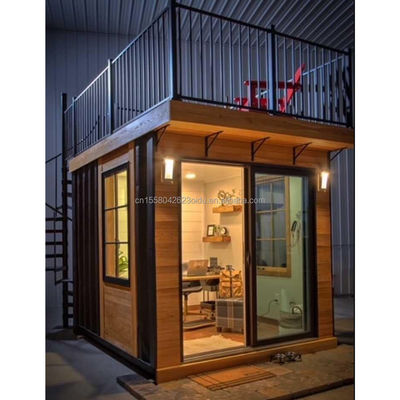 Muur 50mm Wave Sandwich Panel Hotel Pop-up Container Koffie Restaurant Bar Cafe Kiosk Booth met Steel Prefabricated House