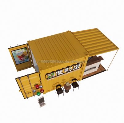 Gepersonaliseerde kleur Gemakkelijk te installeren Prefab huizen 10 ft Flat Pack Living Containers voor eten in modulaire huizen
