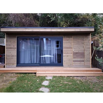 Voorgefabriceerde zonnesalons Glashuizen Uitbreidbare houten containerhuis met uitbreidbaar ontwerp