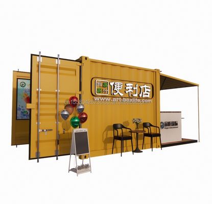 Gepersonaliseerde kleur Gemakkelijk te installeren Prefab huizen 10 ft Flat Pack Living Containers voor eten in modulaire huizen
