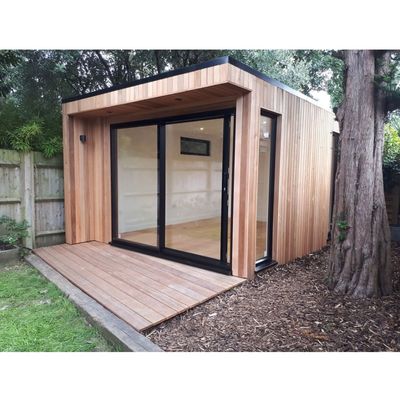 Voorgefabriceerde zonnesalons Glashuizen Uitbreidbare houten containerhuis met uitbreidbaar ontwerp