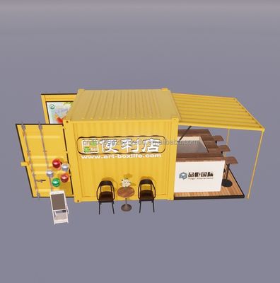 Gepersonaliseerde kleur Gemakkelijk te installeren Prefab huizen 10 ft Flat Pack Living Containers voor eten in modulaire huizen