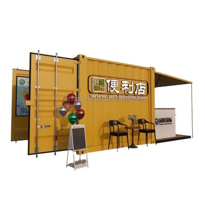 Gepersonaliseerde kleur Gemakkelijk te installeren Prefab huizen 10 ft Flat Pack Living Containers voor eten in modulaire huizen