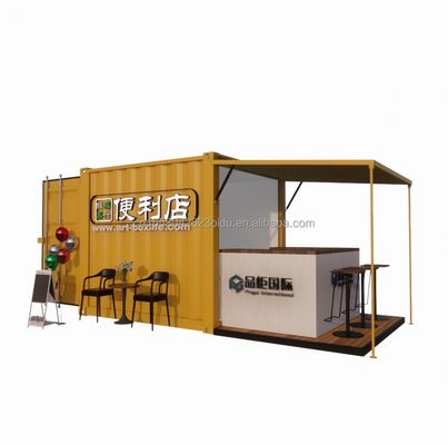 Gepersonaliseerde kleur Gemakkelijk te installeren Prefab huizen 10 ft Flat Pack Living Containers voor eten in modulaire huizen