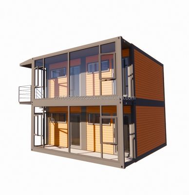Modern ontwerp 20ft of 40ft dubbel verdiepingscontainerhuis met vier slaapkamers voor geprefabriceerde villa's of gecombineerd kantoor