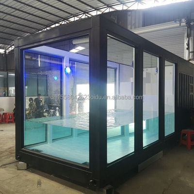 Luxe op maat gemaakte mobiele prefab modulaire container zwembad voor tuin en hotel