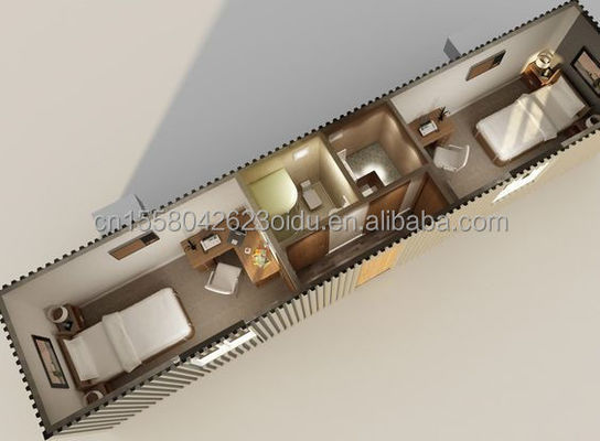 50/75/100mm Wave Sandwich Panel Muur Aanpasbaar ontwerp 40ft Gemodificeerde Shipping Container Huis voor wonen of vakantie