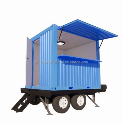 Aluminium Alloy Venster Prefab Kleine Modulaire Huizen Op Wielen Trailer Met Trappen Voor USA Gegalvaniseerd Staal Buigen 180g