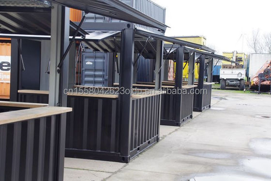 Aluminiumlegering Windows Mini Pop-up Shop Container Koffieshop Bar Fastfood Restaurant Convenience Store Kiosk Booth 10ft