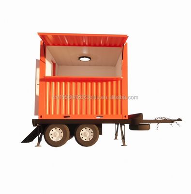 Aluminium Alloy Venster Prefab Kleine Modulaire Huizen Op Wielen Trailer Met Trappen Voor USA Gegalvaniseerd Staal Buigen 180g